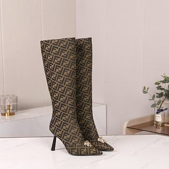 Fendi Fendace FF Jacquard Boots