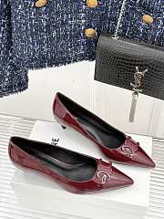 Celine Red Wine Heel 5cm - 1