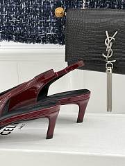 Celine Alma Triomphe Slingback Patent Red Wine 5cm - 3