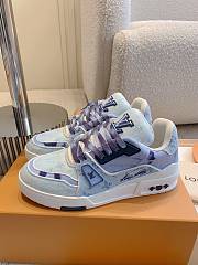 Louis Vuitton LV Blue Trainer Sneaker - 3