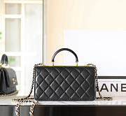 Chanel CC Trendy Top Handle Black Lambskin 22x19x5.5cm - 4