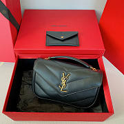 YSL Loulou Mini Bag Black Lambksin 20x12x5cm - 1