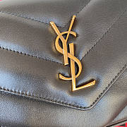 YSL Loulou Small Bag Black Lambksin 24x14x6cm - 2