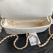 Chanel Flap Bag With Top Handle White 22x23.5x6cm - 6