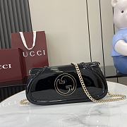 Gucci Blondie Small Shoulder Bag Black Patent 29.5x12.5x7cm - 1