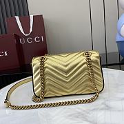 Gucci Mini Marmont Gold Shoulder Bag 23x14x6cm - 6