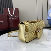 Gucci Mini Marmont Gold Shoulder Bag 23x14x6cm - 5