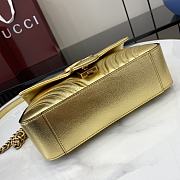 Gucci Mini Marmont Gold Shoulder Bag 23x14x6cm - 4