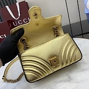 Gucci Mini Marmont Gold Shoulder Bag 23x14x6cm - 3