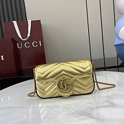 Gucci GG Marmont Matelasse Super Mini Bag Gold 16.5x10x5cm - 1