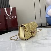 Gucci GG Marmont Matelasse Super Mini Bag Gold 16.5x10x5cm - 6