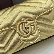 Gucci GG Marmont Matelasse Super Mini Bag Gold 16.5x10x5cm - 2