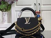Louis Vuitton LV Capucines Mini Bag Black Taurillon 21x13.6x8cm - 1