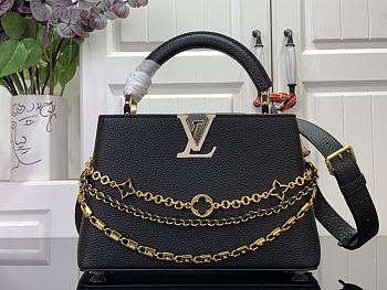 Louis Vuitton LV Capucines BB Bag Black Taurillon 27x17.3x9cm