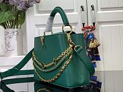 Louis Vuitton LV Capucines BB Bag Green Taurillon 27x17.3x9cm - 5