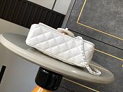 Chanel Top Handle Bag White Lambskin 20x12.5x6cm - 5