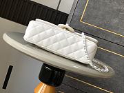 Chanel Top Handle Bag White Lambskin 23cm - 5