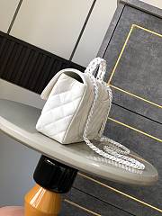 Chanel Top Handle Bag White Lambskin 23cm - 2