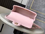 Chanel Top Handle Bag Pink Lambskin 20x12.5x6cm - 6