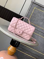 Chanel Top Handle Bag Pink Lambskin 23cm - 1