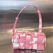 Bottega Veneta Brick Cassette Shoulder Bag Pink 23x10.5x10cm - 1