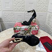 Dolce & Gabbana DG Fabric Black Heel Sandal 10.5cm - 5