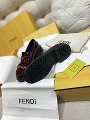 Fendi Filo Red Wine Leather Loafer - 2