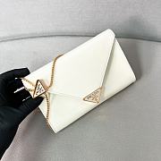 Prada Wallet Chain White Patent Mini Bag 20x11.5cm - 1