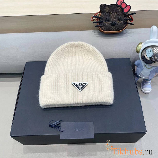 Prada White Beanie - 1