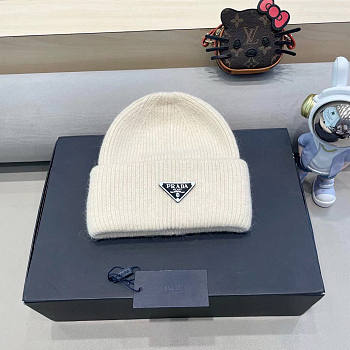 Prada White Beanie