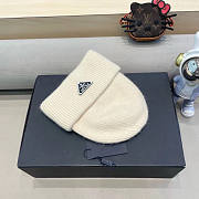 Prada White Beanie - 3