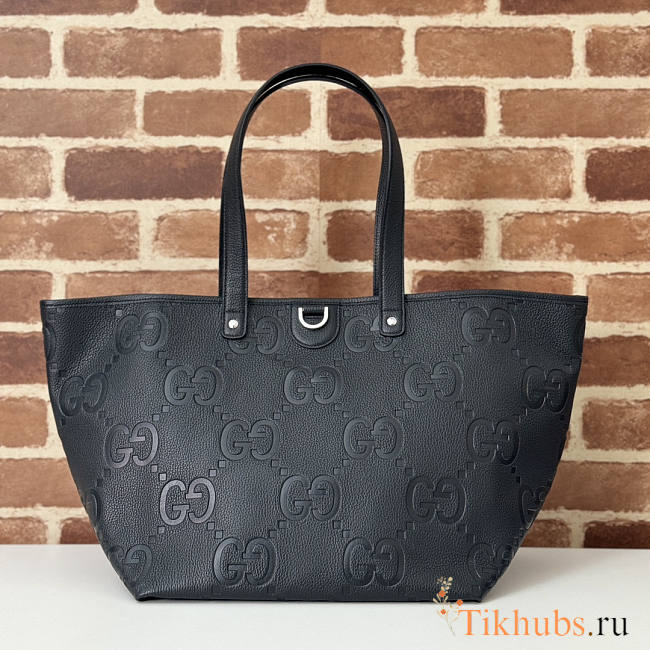 Gucci Medium Jumbo GG Tote Black Bag 30x29x25cm - 1