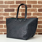 Gucci Medium Jumbo GG Tote Black Bag 30x29x25cm - 3