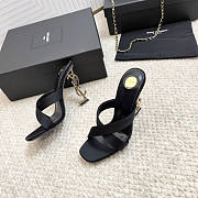 YSL Opyum Mules Satin Crepe Black 8.5cm - 3