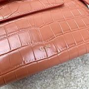 Celine Belt Nano Bag Orange Crocodile 20x20x10cm - 4