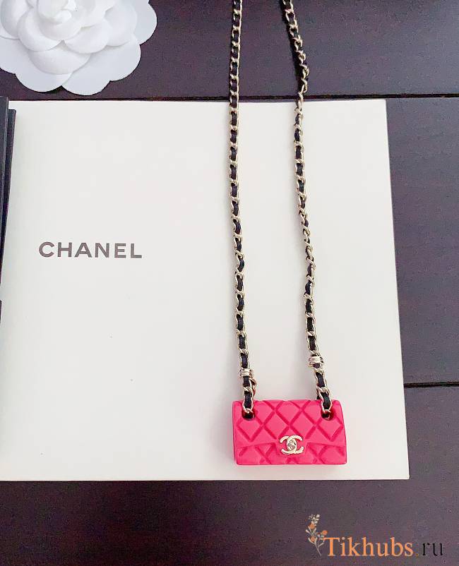 Chanel Necklace Cruise Bag Matelasse Pink - 1