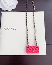 Chanel Necklace Cruise Bag Matelasse Pink - 1