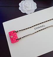 Chanel Necklace Cruise Bag Matelasse Pink - 2