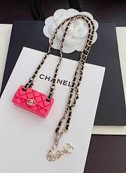 Chanel Necklace Cruise Bag Matelasse Pink - 3