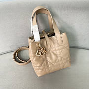 Dior Small Toujours Vertical Tote Bag Beige 16x18x12cm - 1