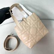 Dior Small Toujours Vertical Tote Bag Beige 16x18x12cm - 4