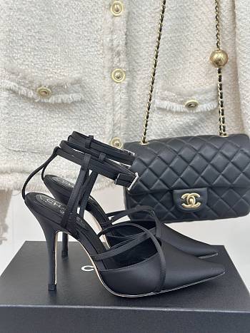 Chanel Strappy Black Heel 10cm