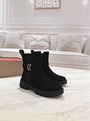 Christian Louboutin CL Black Chelsea Suede Boot - 1