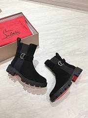 Christian Louboutin CL Black Chelsea Suede Boot - 2