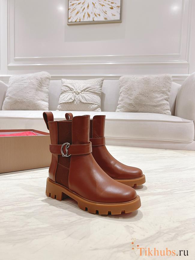 Christian Louboutin CL Brown Chelsea Boot - 1