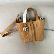 Dior Small Toujours Vertical Tote Bag Tan 16x18x12cm - 1