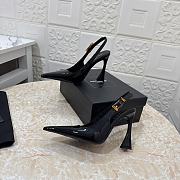 YSL Slingback Black Patent Heel 10cm - 5