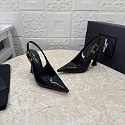 YSL Slingback Black Patent Heel 10cm - 3