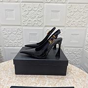 YSL Slingback Black Patent Heel 10cm - 2