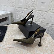 YSL Slingback Green Patent Heel 10cm - 5